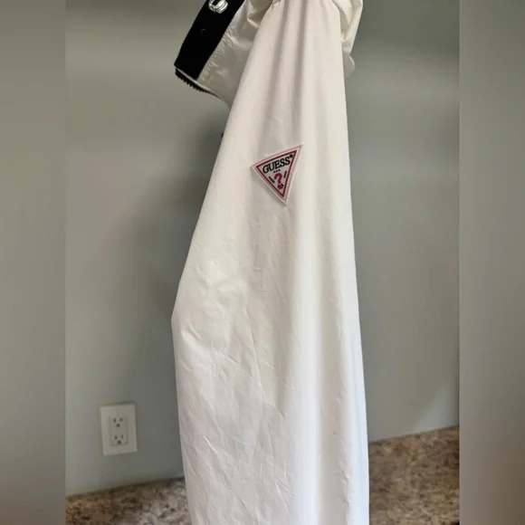 Guess White Jacket with Black Trim - Picture 3 of 12